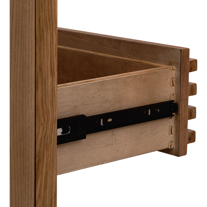 Modus Furniture Tanner Two Drawer Ash Wood Nightstand in Roux 655450444920 QPUA81 Image 5