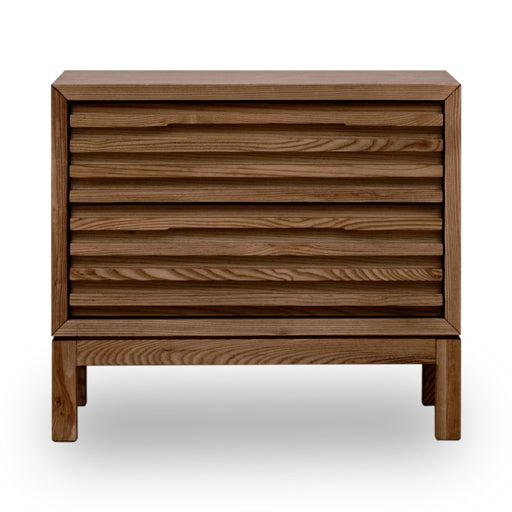 Modus Tanner Two Drawer Ash Wood Nightstand in Roux Main Image