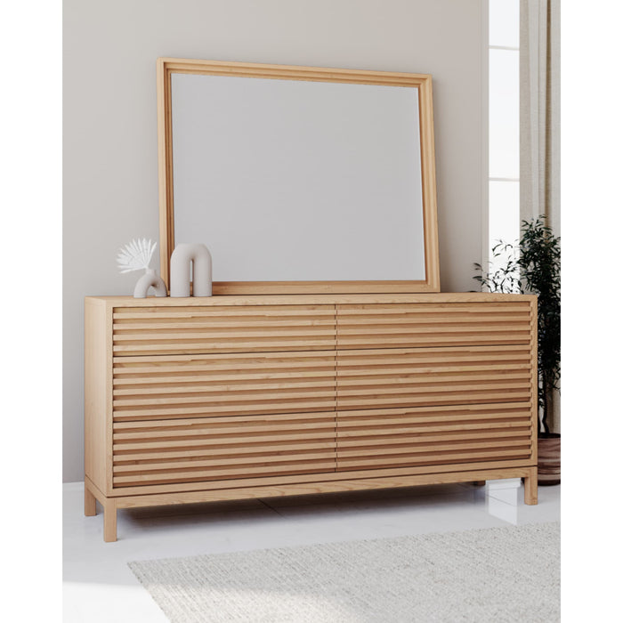 Modus Furniture Tanner Wall or Dresser Mirror in Flaxen 655450444487 QPUD83 Image 2