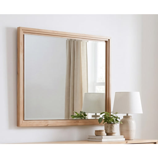 Modus Furniture Tanner Wall or Dresser Mirror in Flaxen 655450444487 QPUD83 Main Image
