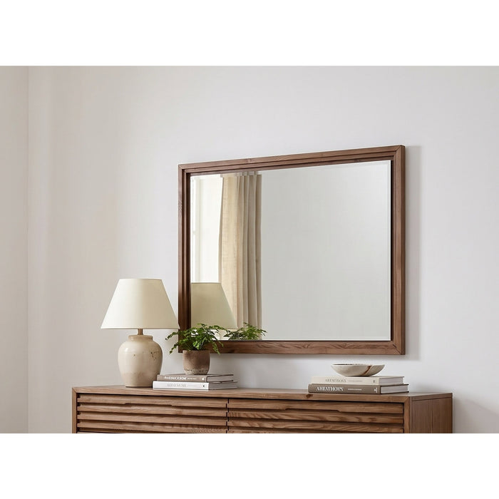 Modus Furniture Tanner Wall or Dresser Mirror in Roux 655450444951 QPUA83 Main Image