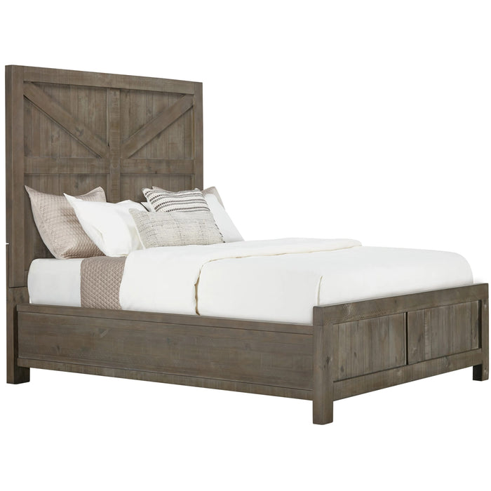 Modus Taryn Solid Wood Platform Bed in Rustic GreyImage 2