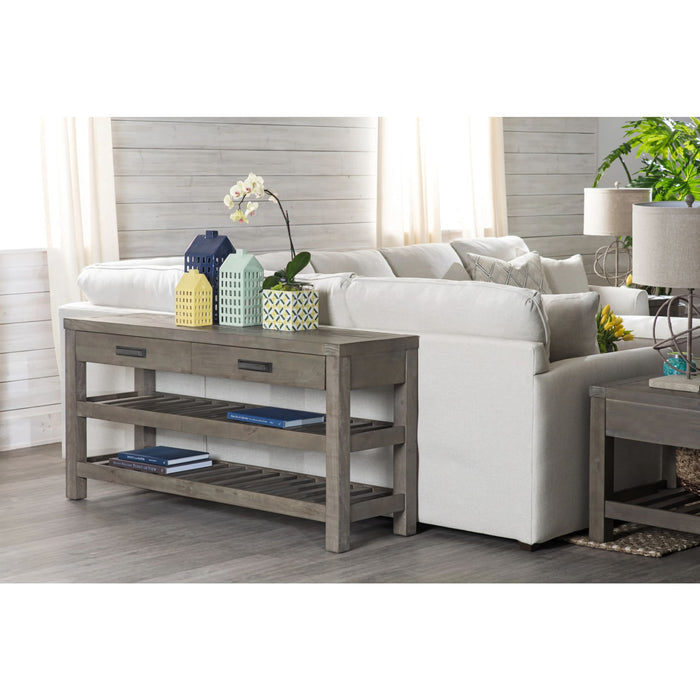 Modus Taryn Two-Drawer Console Table in Rustic GreyImage 2