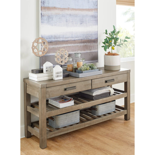 Modus Taryn Two-Drawer Console Table in Rustic GreyMain Image