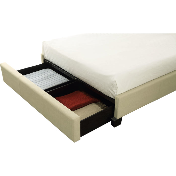 Modus Furniture Tavel Nailhead Footboard Storage Bed in Tumbleweed  3ZS1D 12 Image 6