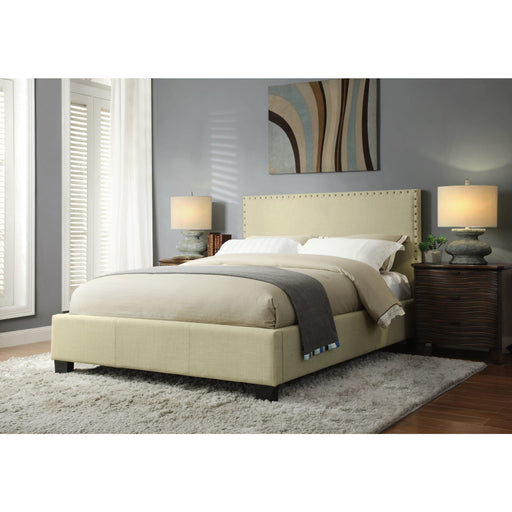 Modus Furniture Tavel Nailhead Footboard Storage Bed in Tumbleweed  3ZS1D 12 Main Image