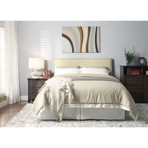 Modus Furniture Tavel Nailhead Upholstered Headboard in Tumbleweed  3ZS1L BH12 Image 1