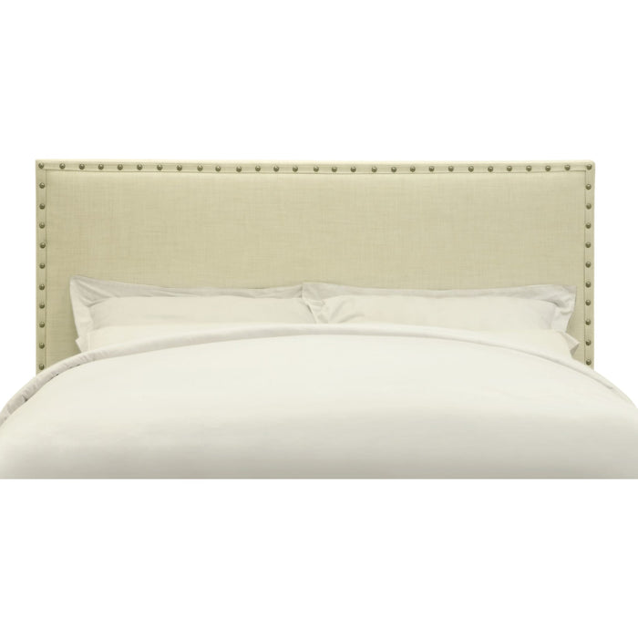 Modus Furniture Tavel Nailhead Upholstered Headboard in Tumbleweed  3ZS1L BH12 Image 4