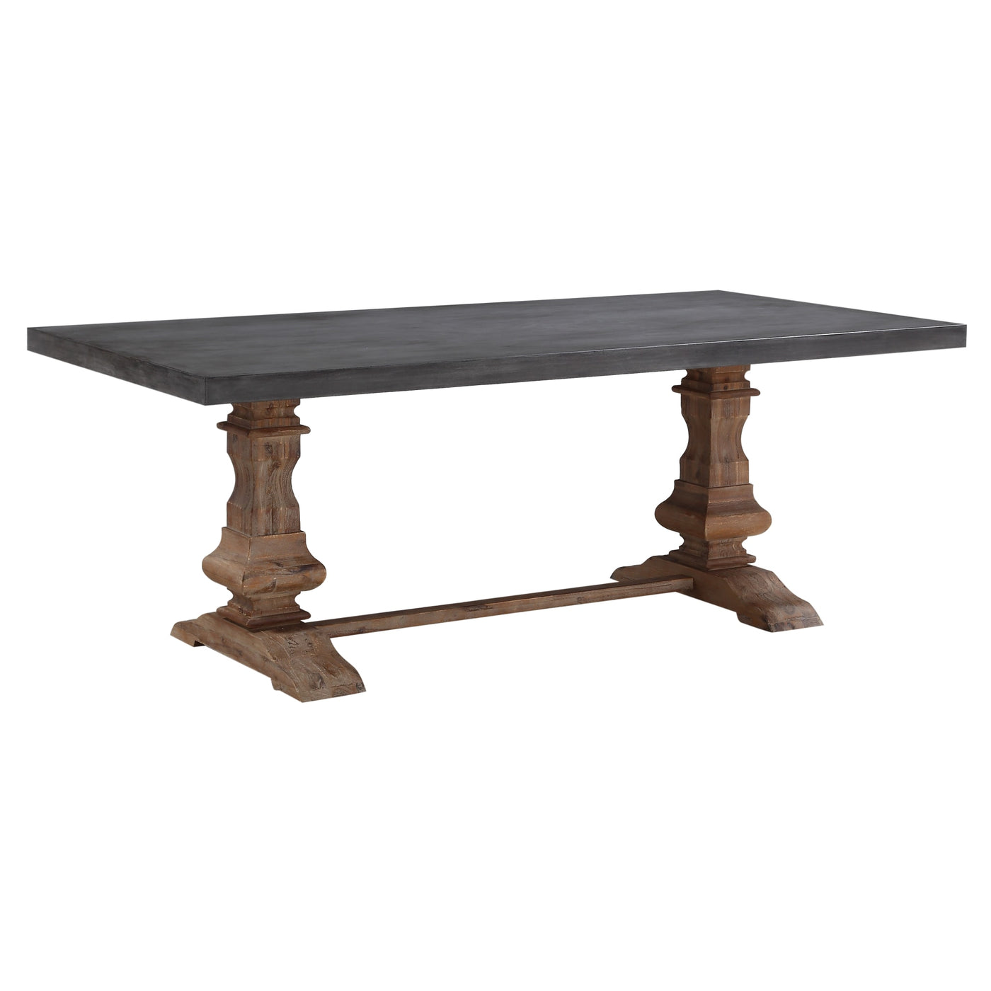 Thurston Concrete and Solid Wood Rectangular Dining Table — Modus Furniture