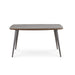 Modus Tiago Wood Frame Dining Table in Gray Stone and Black MetalImage 3