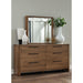 Modus Furniture Totes Beveled Glass Wall or Dresser Mirror in English Walnut 655450462252 RXVK83 Image 2