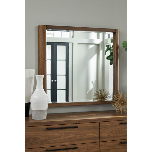 Modus Furniture Totes Beveled Glass Wall or Dresser Mirror in English Walnut 655450462252 RXVK83 Main Image