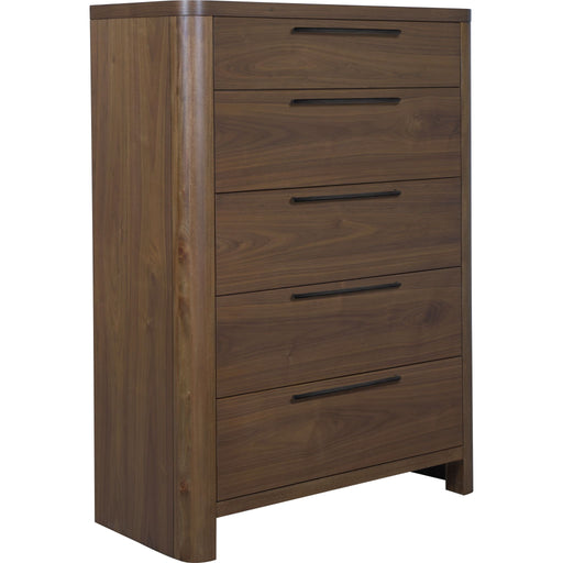 Modus Furniture Totes Five Drawer Chest in English Walnut 655450462269 RXVK84 Image 1