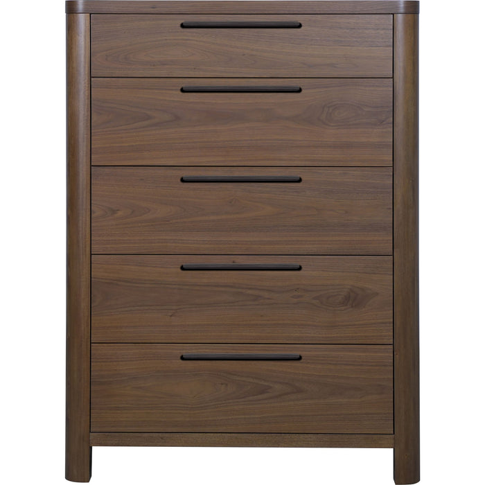 Modus Furniture Totes Five Drawer Chest in English Walnut 655450462269 RXVK84 Image 2