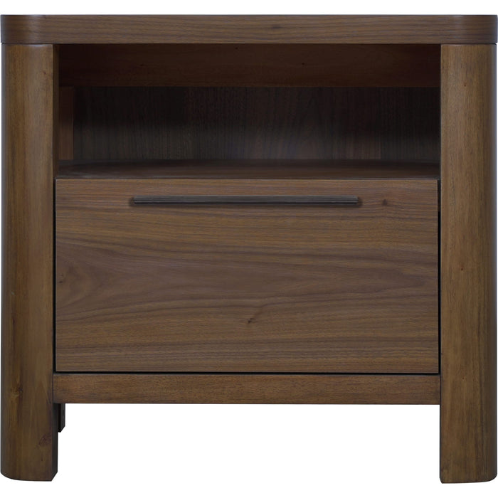 Modus Furniture Totes One Drawer Nightstand in English Walnut 655450462221 RXVK81 Image 1
