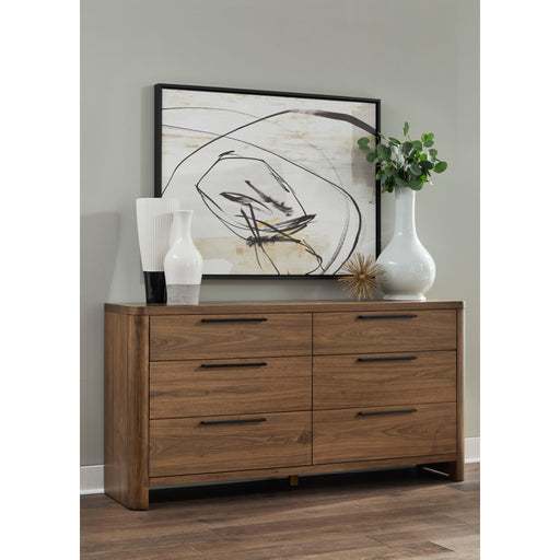 Modus Furniture Totes Six Drawer Dresser in English Walnut 655450462245 RXVK82 Main Image