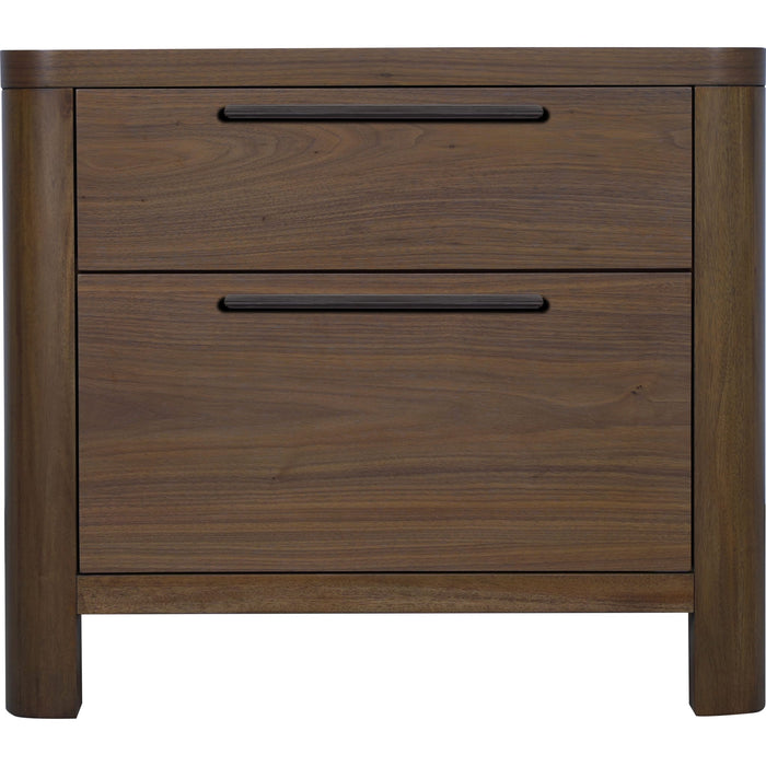 Modus Furniture Totes Two Drawer Nightstand in English Walnut 655450462238 RXVK81B Image 1