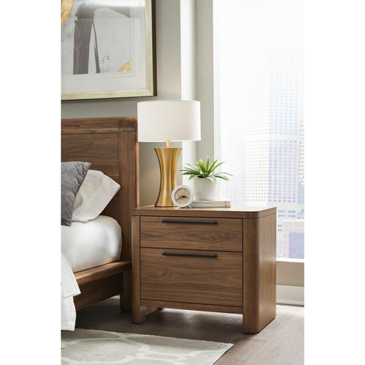 Modus Furniture Totes Two Drawer Nightstand in English Walnut 655450462238 RXVK81B Main Image
