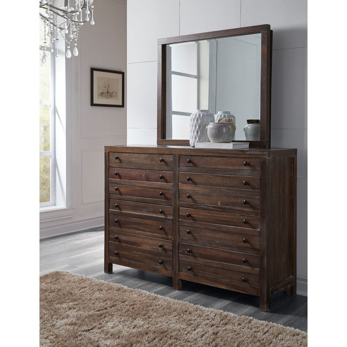 Modus Furniture Townsend Eight Drawer Solid Wood Dresser in Java (2024) 655450431876 8T0682A Main Image