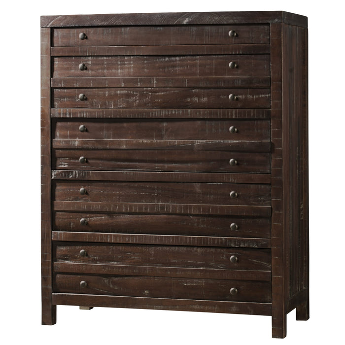 Modus Townsend Five Drawer Solid Wood Chest in JavaImage 6