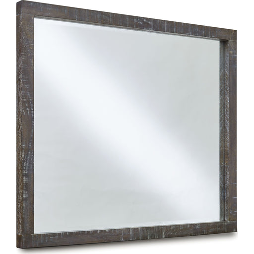 Modus Furniture Townsend Solid Wood Beveled Glass Mirror in Gunmetal 655450256196 8TR983 Image 1