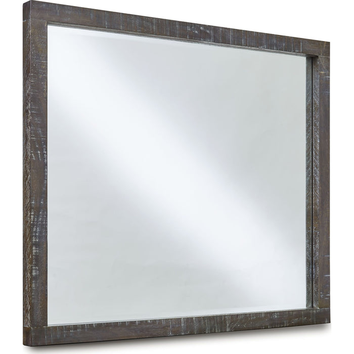 Modus Furniture Townsend Solid Wood Beveled Glass Mirror in Gunmetal 655450256196 8TR983 Image 1