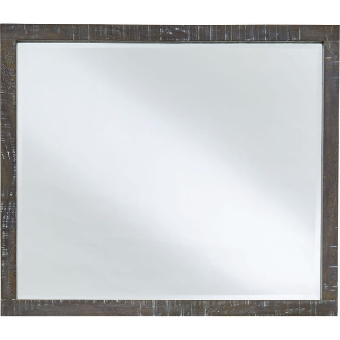 Modus Furniture Townsend Solid Wood Beveled Glass Mirror in Gunmetal 655450256196 8TR983 Image 2