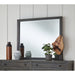 Modus Furniture Townsend Solid Wood Beveled Glass Mirror in Gunmetal 655450256196 8TR983 Main Image