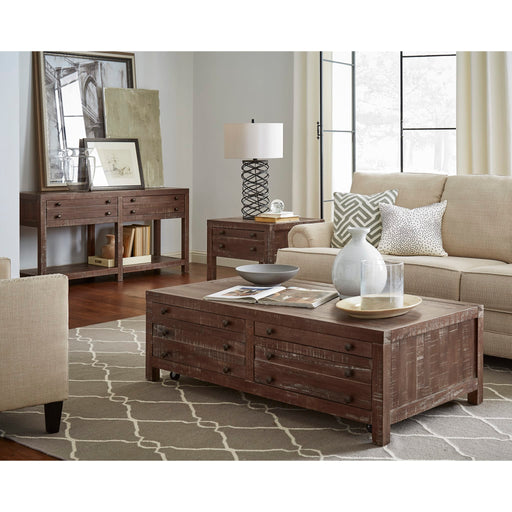 Modus Townsend Solid Wood Castered Coffee Table in Java Image 1