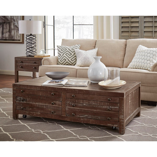 Modus Townsend Solid Wood Castered Coffee Table in Java Main Image