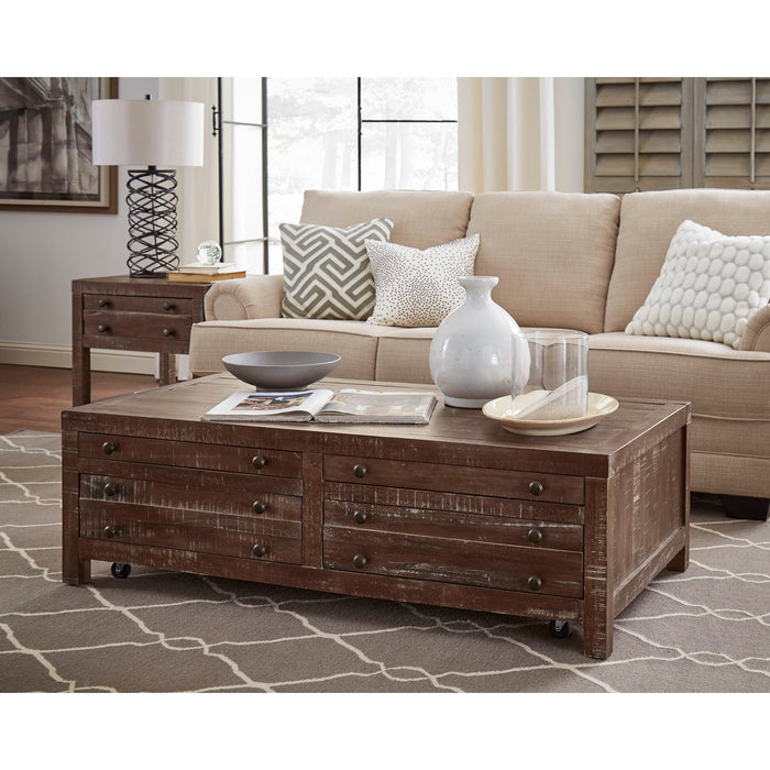 Modus Townsend Solid Wood Castered Coffee Table in JavaMain Image