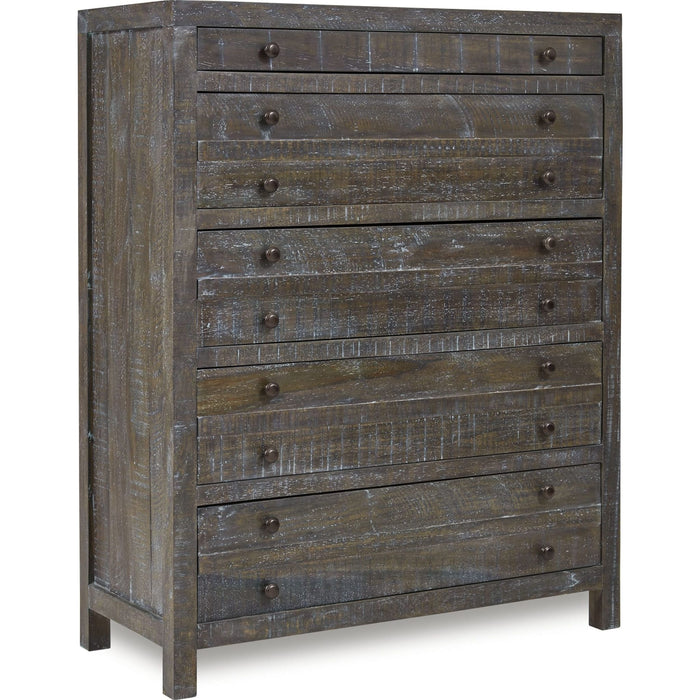 Modus Furniture Townsend Solid Wood Five Drawer Chest in Gunmetal (2024) 655450431852 8TR984A Image 2