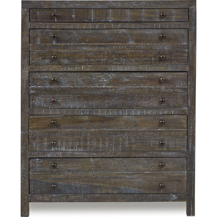 Modus Furniture Townsend Solid Wood Five Drawer Chest in Gunmetal (2024) 655450431852 8TR984A Image 3
