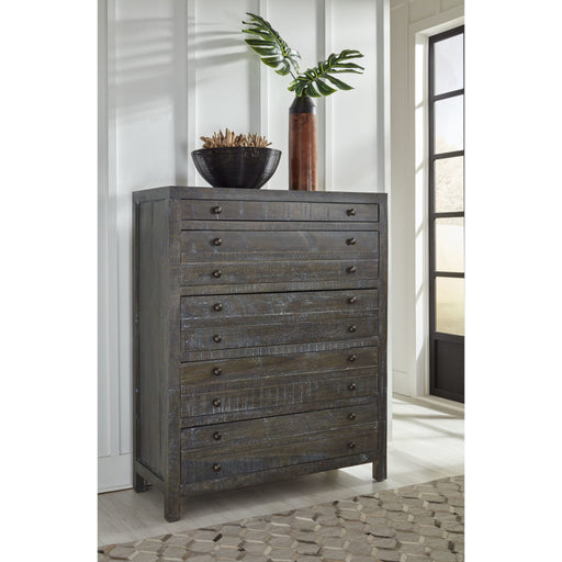 Modus Townsend Solid Wood Five Drawer Chest in Gunmetal (2024) Main Image