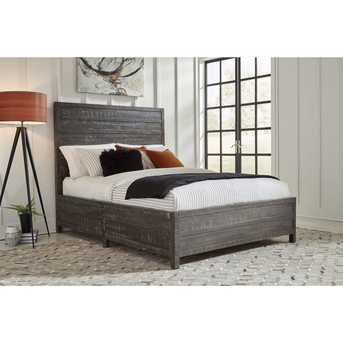 Modus Furniture Townsend Solid Wood Low Profile Bed in Gunmetal  8TR9B  Main Image