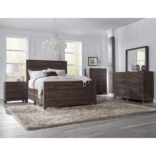 Modus Townsend Solid Wood Panel Bed in Java Image 1