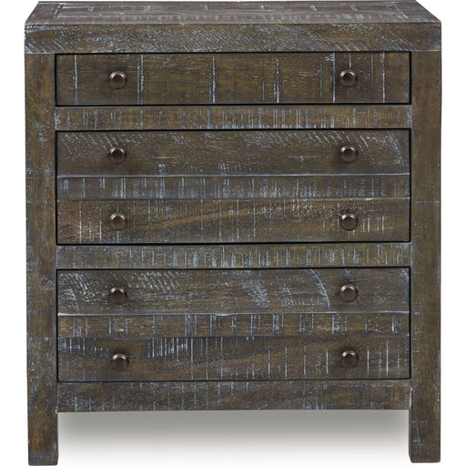 Modus Furniture Townsend Solid Wood Three Drawer Nightstand in Gunmetal 655450256172 8TR981 Image 3
