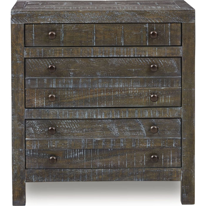 Modus Furniture Townsend Solid Wood Three Drawer Nightstand in Gunmetal 655450256172 8TR981 Image 3
