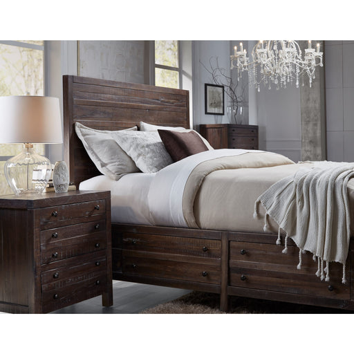 Modus Furniture Townsend Three Drawer Solid Wood Nightstand in Java 655450159879 8T0681 Image 1