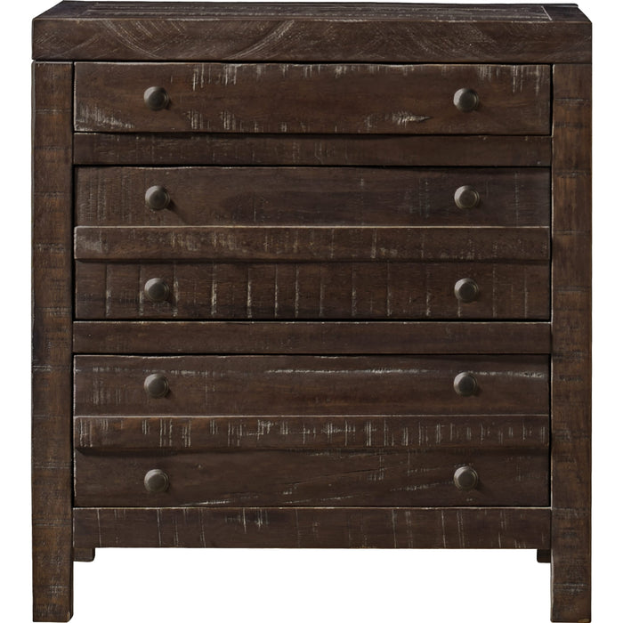 Modus Furniture Townsend Three Drawer Solid Wood Nightstand in Java 655450159879 8T0681 Image 2