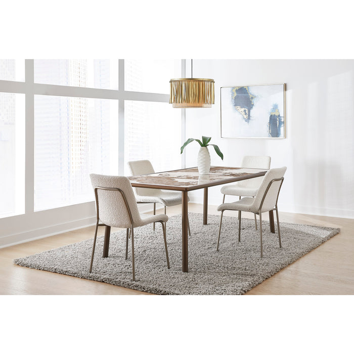 Modus Tulum Stone Top Dining Table with Bronze Metal Base Image 2