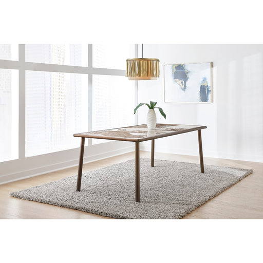 Modus Tulum Stone Top Dining Table with Bronze Metal Base Main Image