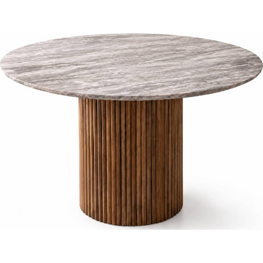 Modus Furniture Varenna Round Dining Table in Travertine Mist 655450572364 Z27A60 Image 1