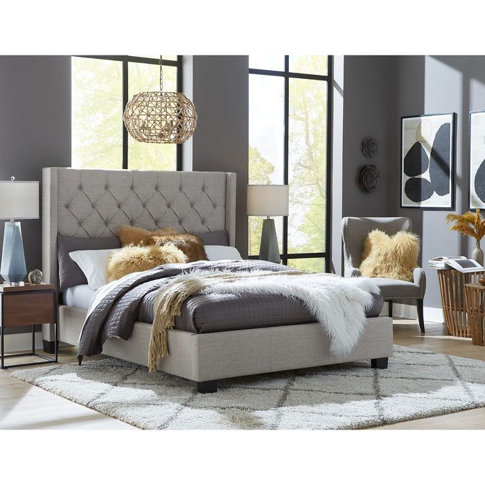 Modus Verona Upholstered Platform Bed in Speckled GreyMain Image
