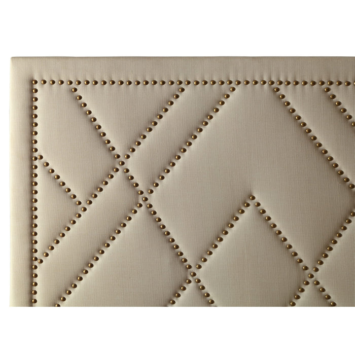Modus Vienne Nailhead Patterned Upholstered Headboard in PowderImage 2