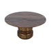 Modus Virton Solid Wood Round Coffee Table in Smoked BrownImage 2