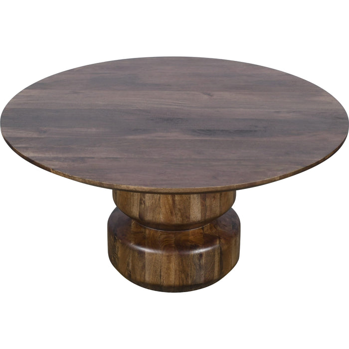 Modus Furniture Virton Solid Wood Round Coffee Table in Smoked Brown 655450414398 PMRR21 Image 2