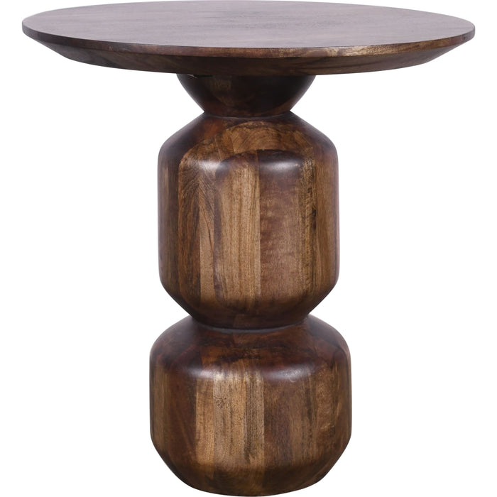Modus Furniture Virton Solid Wood Round End Table in Smoked Brown 655450414428 PMRR22 Image 2