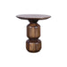 Modus Virton Solid Wood Round End Table in Smoked Brown Image 2