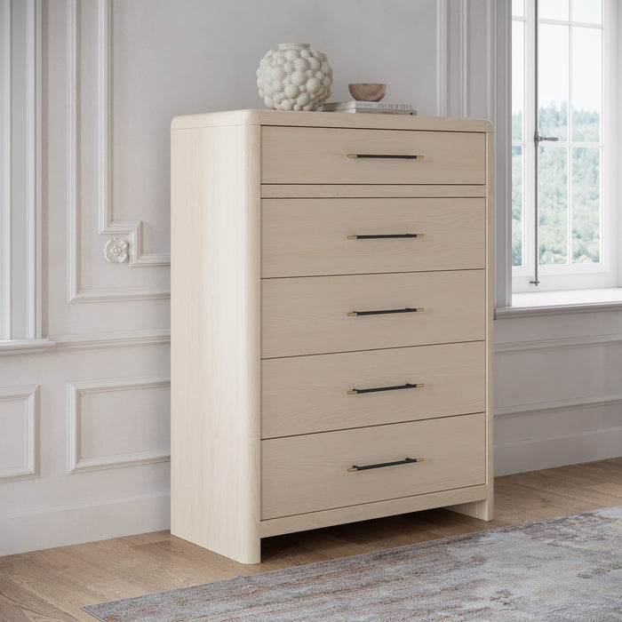 Modus Furniture Wallen 5 Drawer Chest Wht Snd 655450470165 TDXX84 Image 1